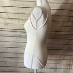 ZARA  White Micro Ribbed Sweetheart Neckline Plunging Sleeveless Bodysuit Photo 7