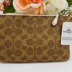 Coach Tan And White / Chalk Wristlet Photo 1