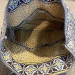 Vera Bradley  Bag Villager Blue Yellow Large Shoulder Paisley Geometric Design Photo 2