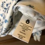 Spiritual Gangster Spiritual Gangster Floral Paisley Cropped Raw hem Sweatshirt White Blue XS Photo 3