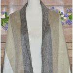 None Women's Striped Alpaca Wool Scarf Shawl Size 72 X 24" Neutral Colors So Soft Photo 1