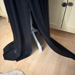 Norma Kamali  Black Athena Sheen Gown Maxi Dress Size Slit Size Medium Photo 4