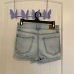 Aeropostale  women’s high rise midi light wash cuffed ripped jean shorts — size 2 Photo 2