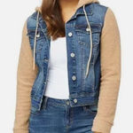Wallflower Denim Sherpa Jean Jacket Size M Blue Size M Photo 0