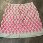 BODEN SKIRT WOMENS 6P‎ COTTON BEIGE PINK LINED FANCY EMBROIDERED A Photo 2