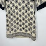 Milly  100% silk cream & black trim starburst 3/4 sleeve dress elegant size 2 Photo 10