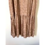 Current Air  Los Angeles Tie Pleated Floral Midi Dress Tan Size XS Photo 6