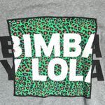 Bimba Y Lola Gray Green Leopard Graphic Crop Long Sleeve Sweatshirt Top Size S Photo 2