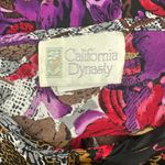 VTG California Dynasty Women Cropped Top M Colorful Abstract‎ Babydoll Y2K Retro Purple Size M Photo 1