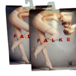 Falke Womens O S Champagne Fashion Tights Stockings Made in Italy Pair Two Tan Photo 0