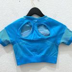 Gymshark Neon Blue Ultra Seamless Crop Top Size S Photo 4