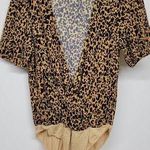 WAYF  Leopard Print Puff sleeve Bodysuit, size S, $20, B53 Photo 0