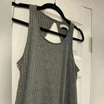 Abercrombie & Fitch Soft Gray Ribbed Open Back Sleeveless Tank Dress Size M Photo 6