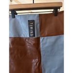 Timing  Faux Leather Mini Skirt Blue Brown Size Medium Photo 3