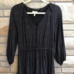 Joie  Alithea Polka Dot Heart Print Blouson A-line Midi Dress Asymmetrical Photo 7