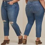 Torrid Plus Size Straight Classic Denim High Rise Studded Jean Cropped Ripped 10 Photo 1