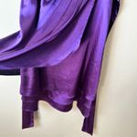 CITY STUDIO Party Dress Purple Satin Pleated Bodice Rosette Photo 5