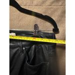 Unpublished  Womans High Rise Faux Leather Wide Leg Pants Size 28 Black Photo 5