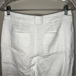 NYDJ  White Linen Viscose Wide-Leg Crop Capri Pants Photo 7