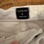 Just Black  Released Hem Mini Denim Skirt Oatmeal Size S Photo 1