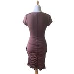 I am gia I.AM.GIA Brown Greta Ruffle Tie-front Mini Dress Size Medium Photo 4