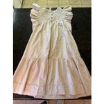 Scarlett Poppies Dress Sz XS Sundress Cotton Ruffle Beige Pockets Beachy Light Tan Photo 6