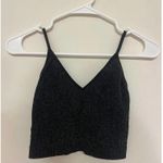 Urban Outfitters  black sparkle crop bra top small Photo 0
