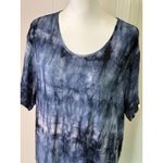 Simply Southern maxi knot shirt dress NWT blue and black tie dye womens xxl Photo 7