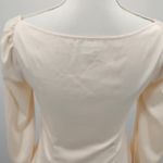 Majorelle Revolve  Waldorf Top Blouse Tie Front Ivory Cream Satin Size XS Photo 3