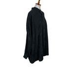 WIS Silk Top One Size Black Long Sleeve Oversized Lagenlook Artsy Boho Photo 2