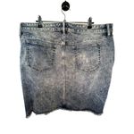 Torrid  Distressed Acid Washed Mid-Rise Casual Denim Pencil Skirt Photo 3