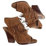 Vince Camuto EUC Leather Jadon Fringed Sandal Booties Sz. 6.5 Photo 1