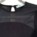 ZARA NWOT Black Mesh Panel Bodysuit Size M Photo 6