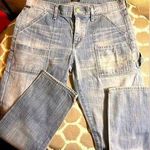 Citizens of Humanity Cargo Light Wash Blue Ankle Jeans intentional distressing Photo 0