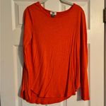 Old Navy Pink Orange Coral Long Sleeve Sweater Shirt Fuzzy Photo 0
