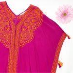 Soft Surroundings Catalpa Topper Embroidered Tunic Kimono Shawl Kaftan Beaded Photo 5