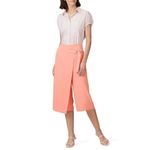 Amanda Uprichard Wrap Front Trousers Women's Plus 1X Salmon Pink Cropped RTR Photo 7