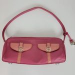 Brighton Womens Shoulder Bag Small Pink Two Tone Embossed Leather Single Strap Photo 3