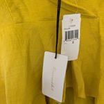 Line and Dot  Yellow Ruffle Top Cropped Asymmetrical Length New Small Photo 3