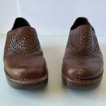 Umberto Raffini Clogs Womens Shoes 40 Brown Leather Studs Die Cut Platform Boho Size 9 Photo 2