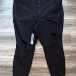 Old Navy Black Ankle Cropped Jeans Midrise rockstar super skinny raw hem 28 Photo 0