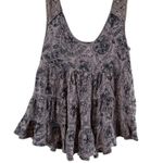 Free People  Gray Asymmetrical Embellished Tank Top Photo 9