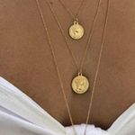 Boho Coin Layered Necklace Gold Photo 0