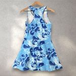 Adidas NWT Racerback Active Dress Womens S Blue Floral Tie Dye Skater Fit Tennis Photo 1