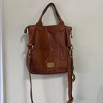 Fossil  Brown Leather shoulder crossbody bag purse Photo 3