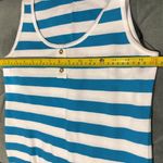 Juicy Couture Y2K Original Angel Pique Striped Dress - Sz M - Teal and White Photo 8