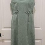 Nat Kaplan Couture Vintage Green Ultra Suede Sleeveless Sheath Dress Size 8 Photo 0
