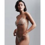 BLUEBELLA Soft Bra in Pearl Medium/Large New Womens Cropped Bralette Gold Photo 12