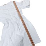 Valentina Naldi 100% Linen White BOHO Embroidered Lace Med Dress Lagenlook Italy Photo 9