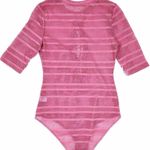 KTOO Eyelet Mesh Bodysuit Lace Up Mauve Pink M Size M Photo 2